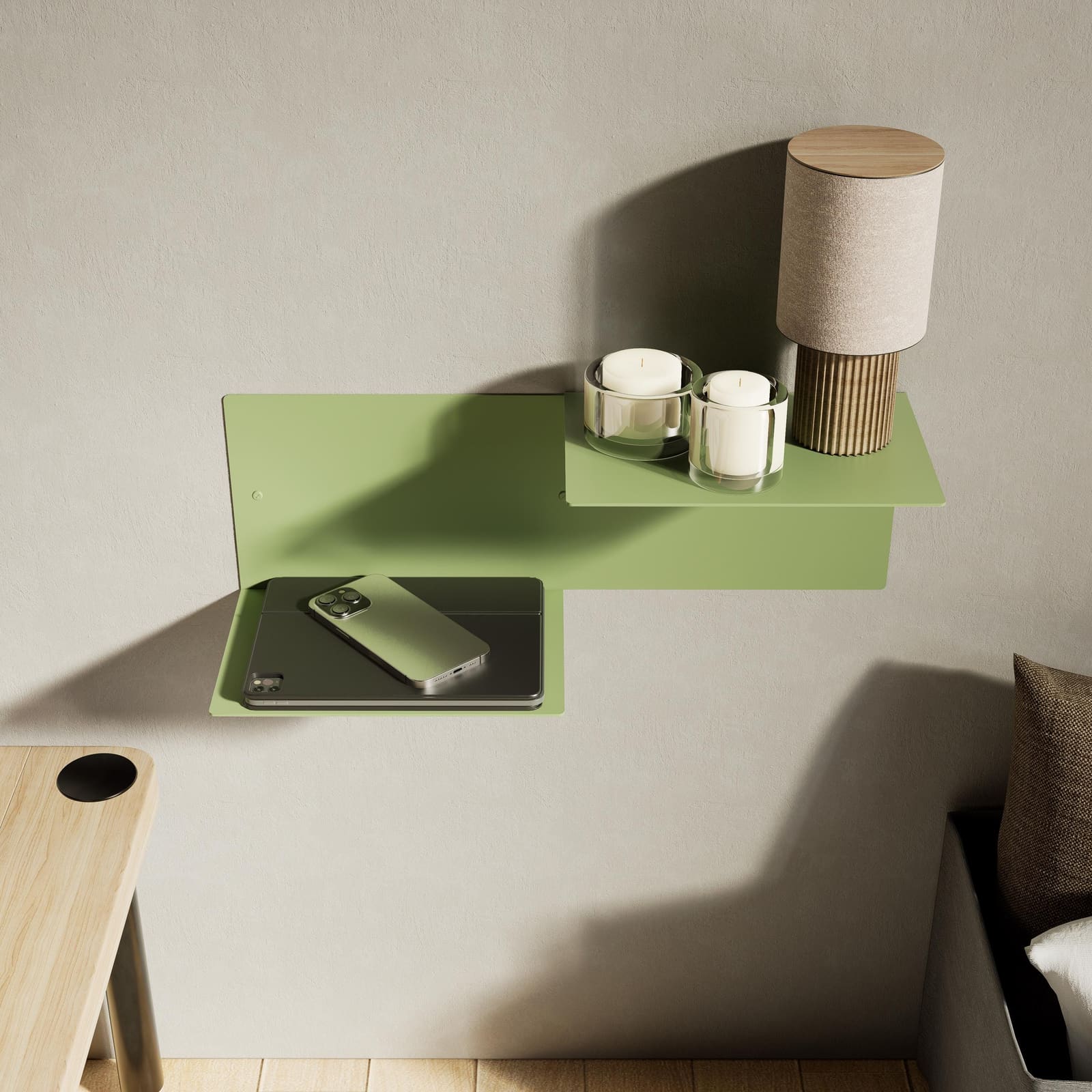 Komodinë Pezull Metalike Dy Nivele · Modeli 3 – punim artizanal çeliku nga AR-TI Atelier – foto 8