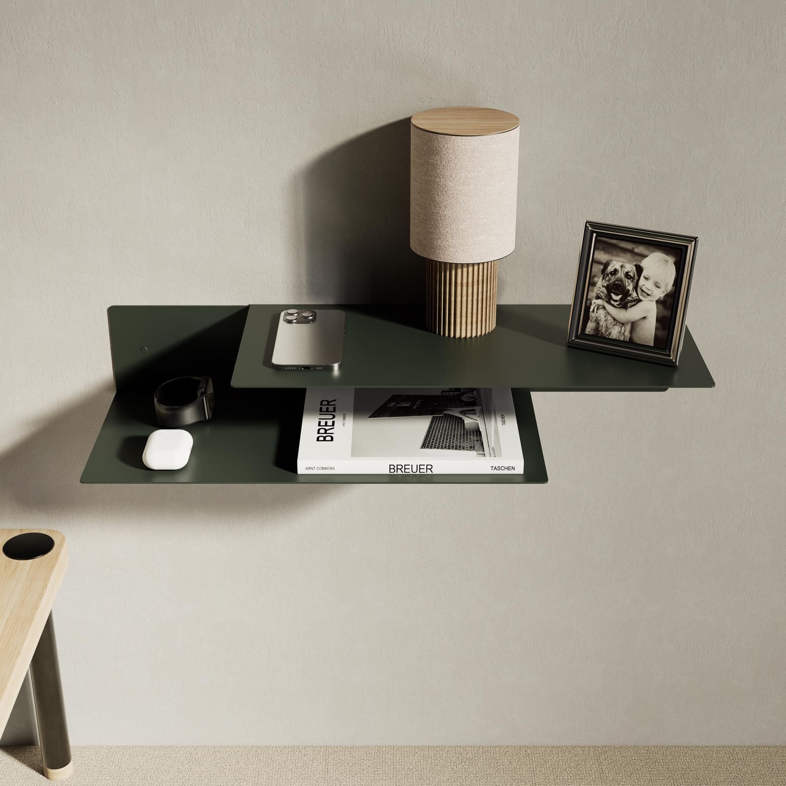 Komodinë Pezull Metalike Dy Nivele · Modeli 4 – punim artizanal çeliku nga AR-TI Atelier – foto 8