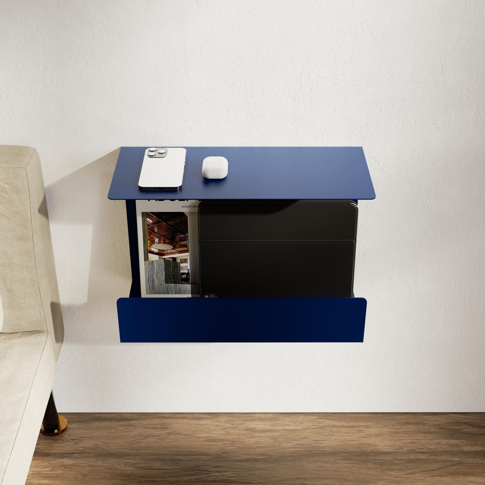 Komodinë Pezull Metalike me Magazinim · Modeli 3 – punim artizanal çeliku nga AR-TI Atelier – foto 8