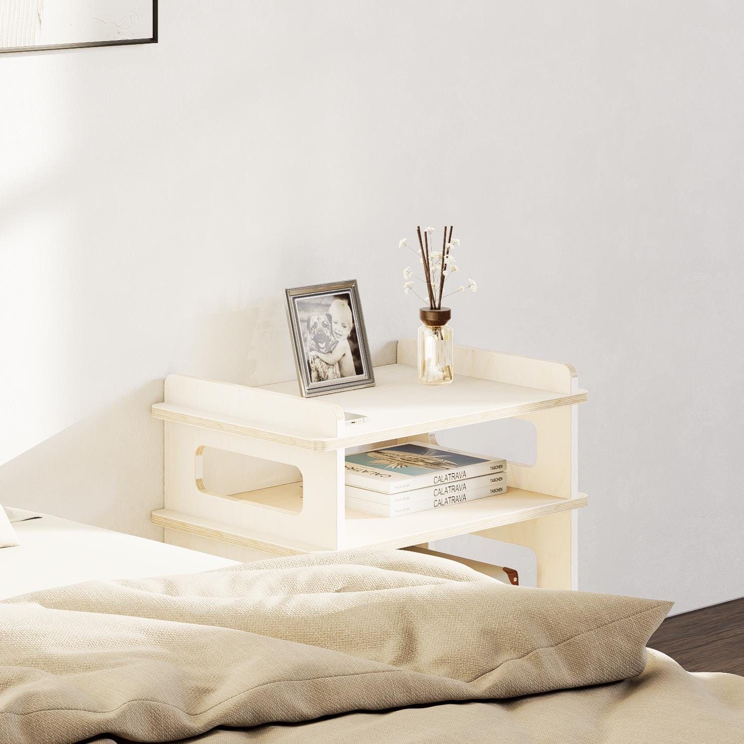 Komodinë Plywood Mështekne · Modeli 2 – punim artizanal çeliku nga AR-TI Atelier – foto 6