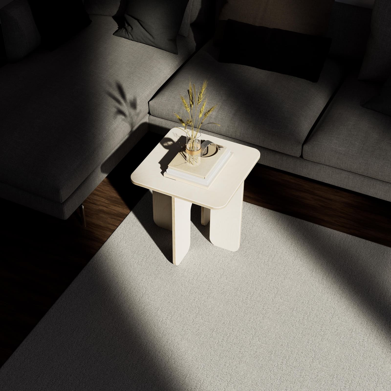 Komodinë Plywood Mështekne · Modeli 3 – punim artizanal çeliku nga AR-TI Atelier – foto 3