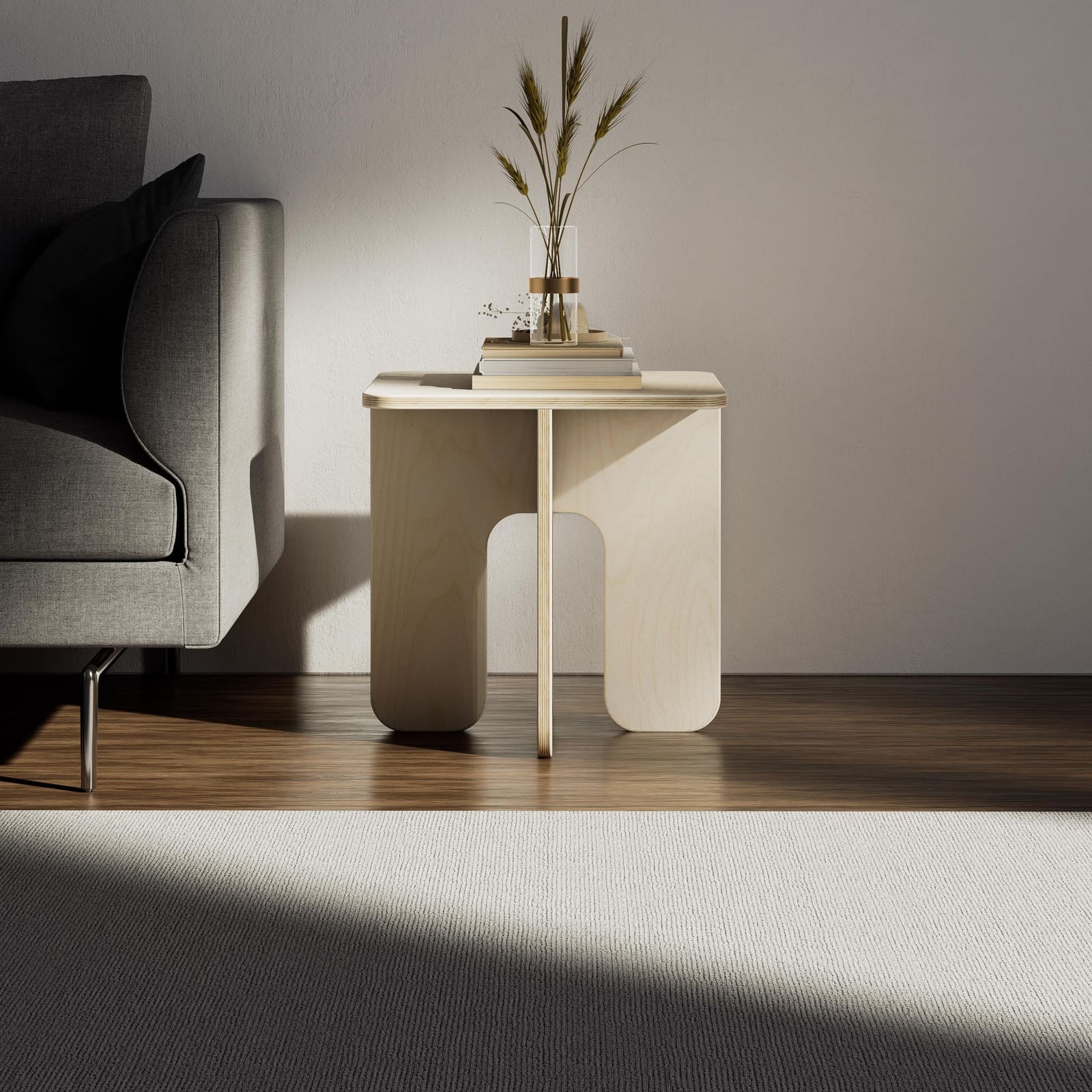 Komodinë Plywood Mështekne · Modeli 3 – punim artizanal çeliku nga AR-TI Atelier – foto 6