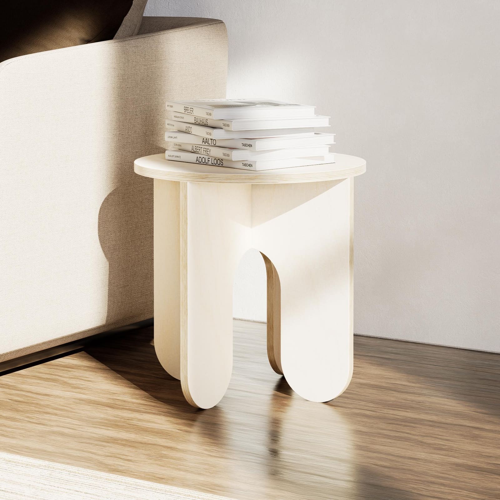 Komodinë Plywood Mështekne Minimaliste – punim artizanal nga AR-TI Atelier