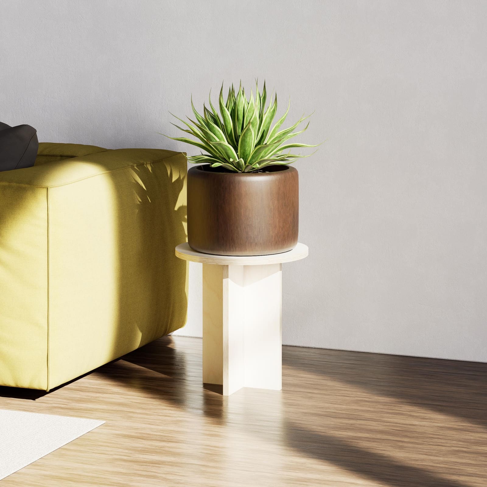 Komodinë Plywood Mështekne (Set 3 Copë) – punim artizanal çeliku nga AR-TI Atelier – foto 6