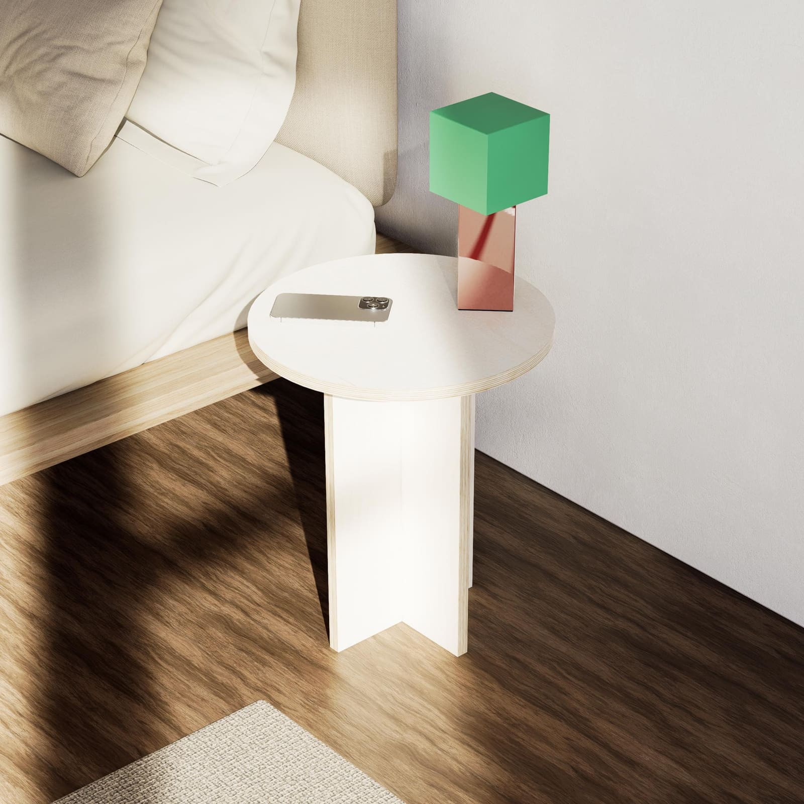 Komodinë Plywood Mështekne (Set 3 Copë) – punim artizanal çeliku nga AR-TI Atelier – foto 7