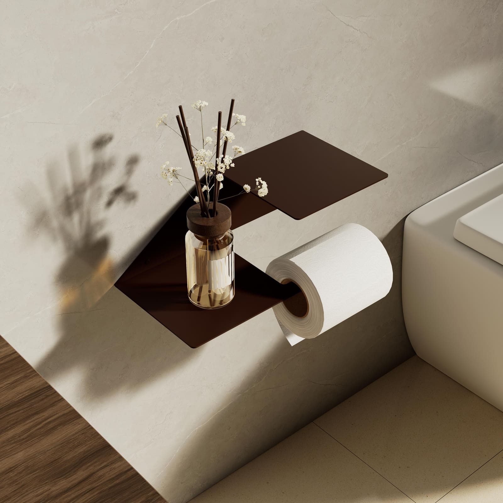 Mbajtëse Letre Higjienike me Raft · Modeli 2 – punim artizanal çeliku nga AR-TI Atelier – foto 7
