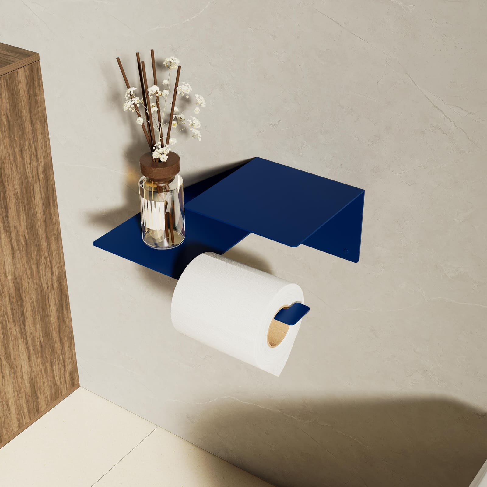 Mbajtëse Letre Higjienike me Raft · Modeli 2 – punim artizanal çeliku nga AR-TI Atelier – foto 8