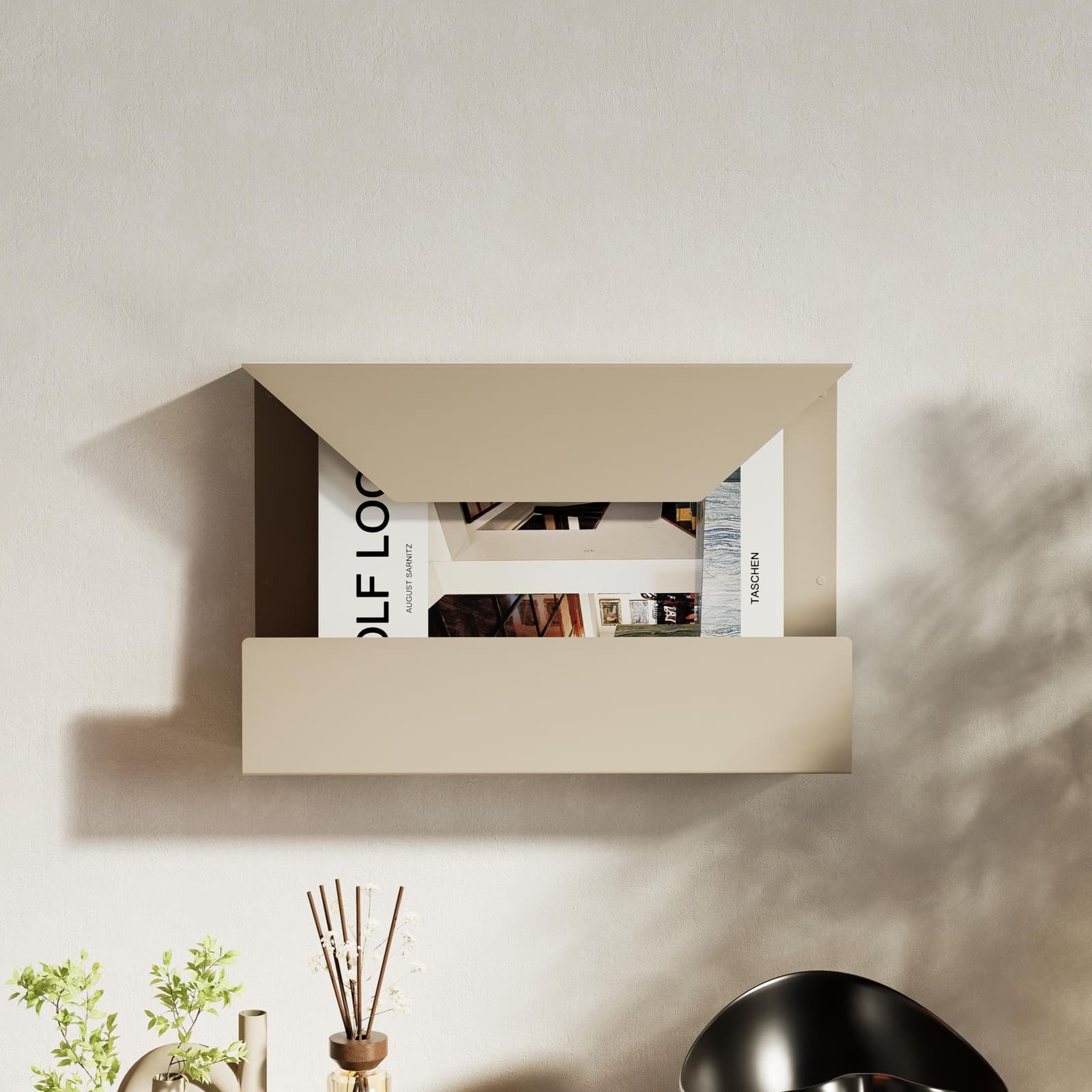 Organizues Postash Mural Diagonal me Ndarje Librash – punim artizanal çeliku nga AR-TI Atelier – foto 5