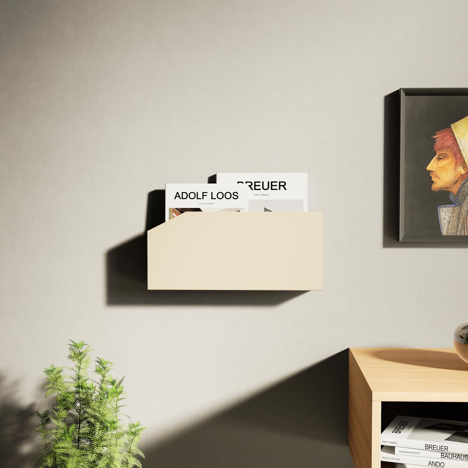 Organizues Postash Mural me Ndarje Librash · Modeli 2 – punim artizanal çeliku nga AR-TI Atelier – foto 1