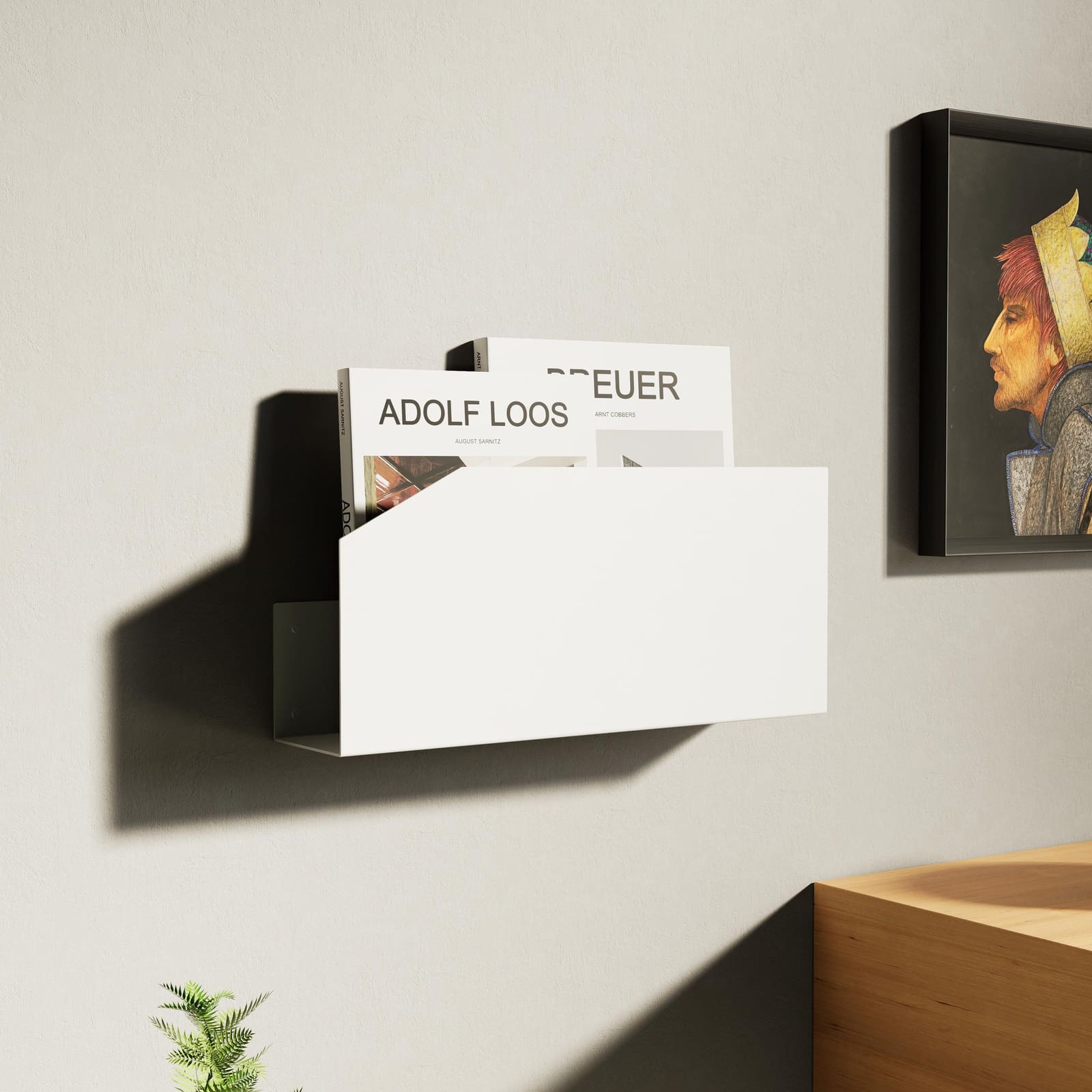 Organizues Postash Mural me Ndarje Librash · Modeli 2 – punim artizanal çeliku nga AR-TI Atelier – foto 2