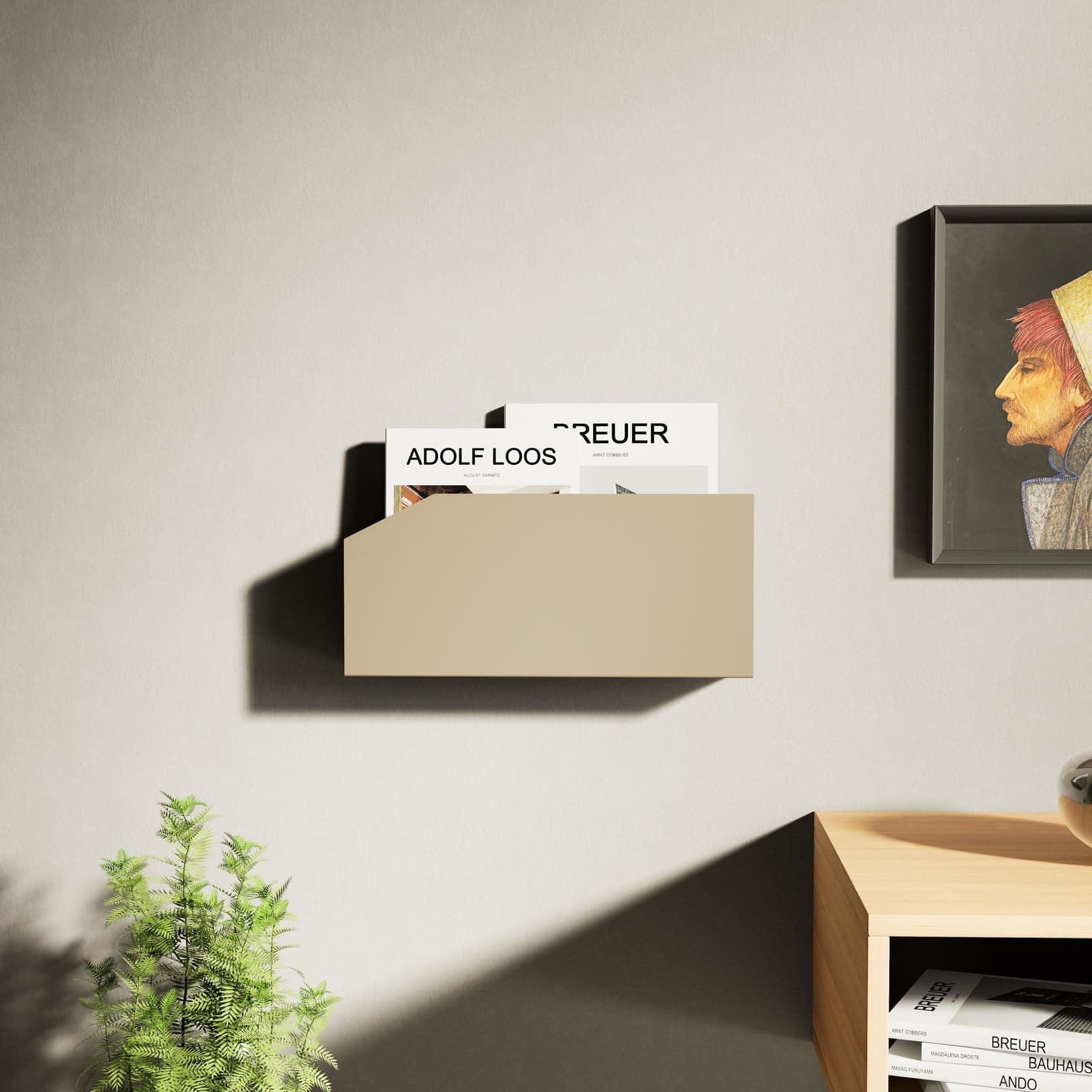 Organizues Postash Mural me Ndarje Librash · Modeli 2 – punim artizanal çeliku nga AR-TI Atelier – foto 4