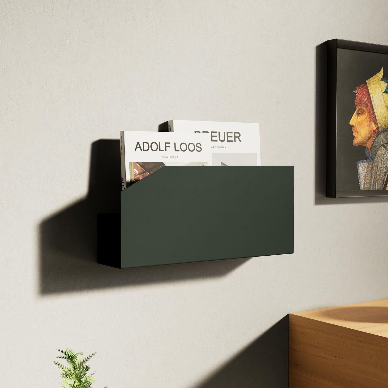 Organizues Postash Mural me Ndarje Librash · Modeli 2 – punim artizanal çeliku nga AR-TI Atelier – foto 5