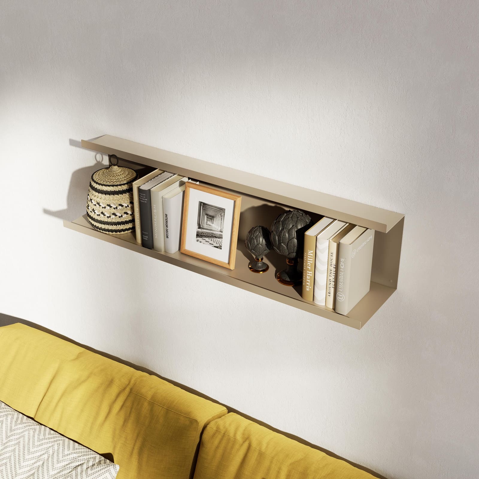 Raft Librash Mural Metalik · Modeli 2 – punim artizanal çeliku nga AR-TI Atelier – foto 8