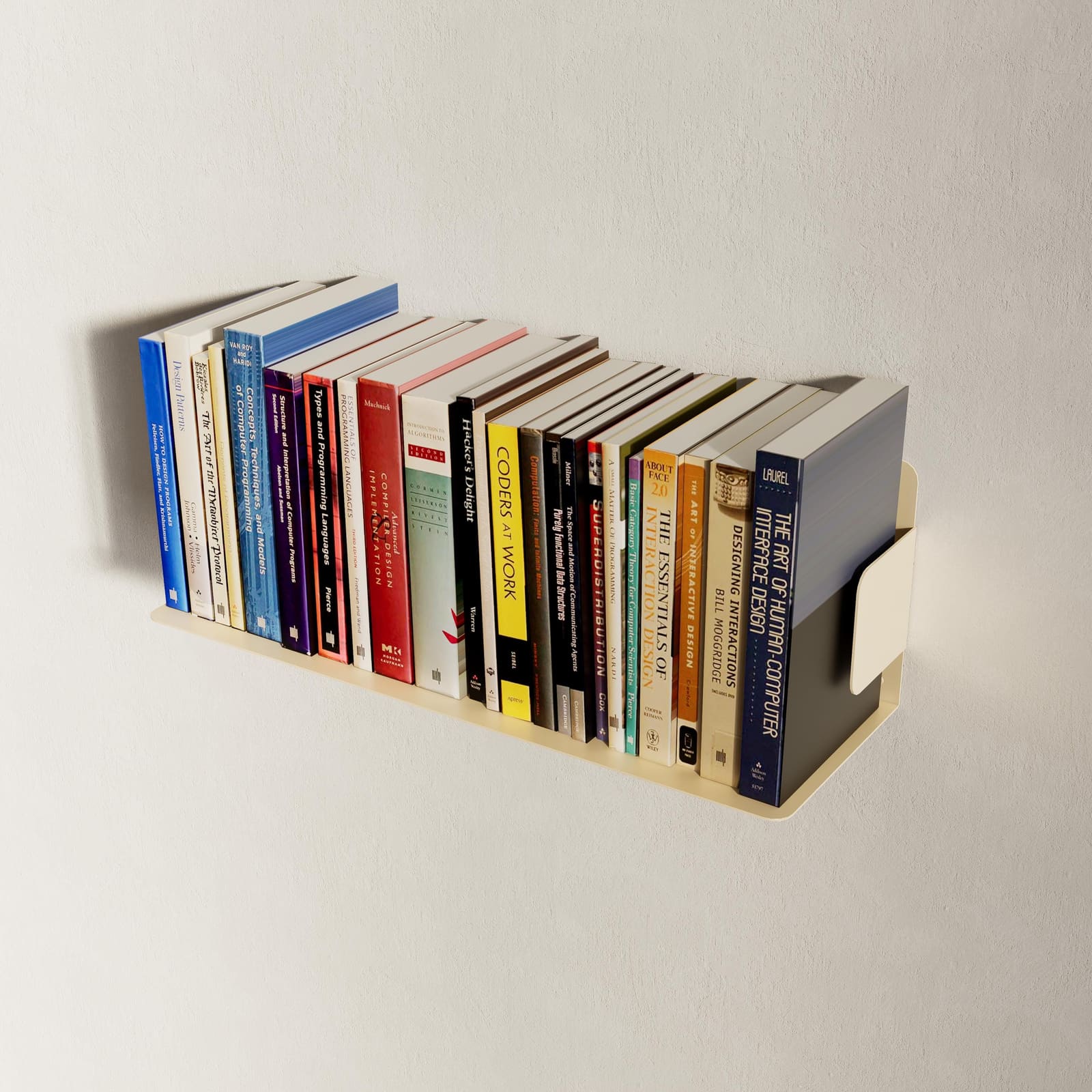 Raft Librash Mural Metalik Minimalist – punim artizanal çeliku nga AR-TI Atelier – foto 2
