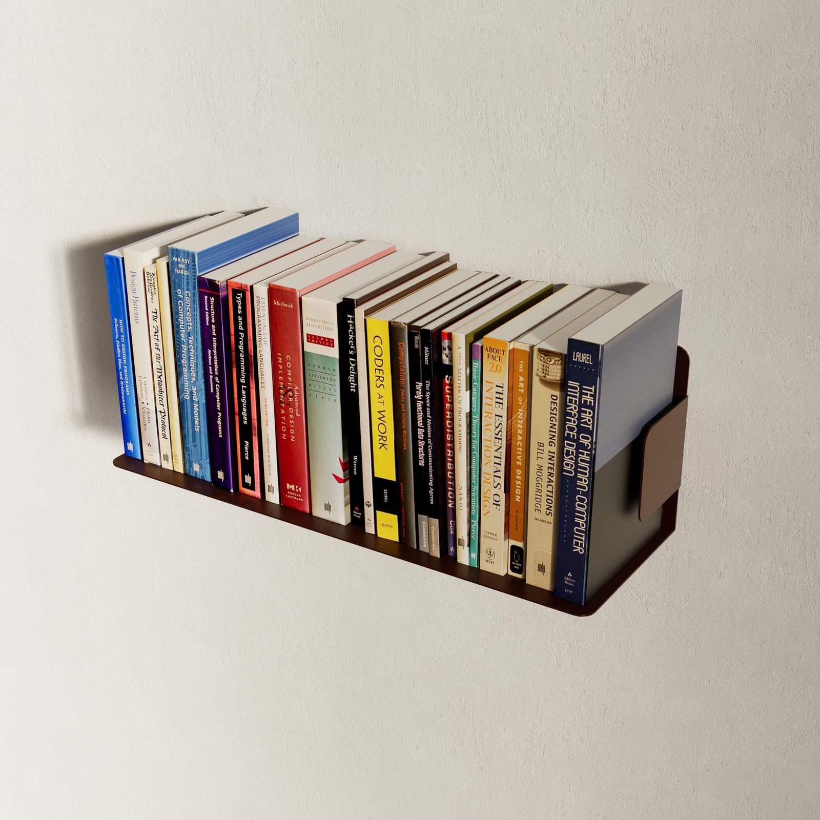 Raft Librash Mural Metalik Minimalist – punim artizanal çeliku nga AR-TI Atelier – foto 5