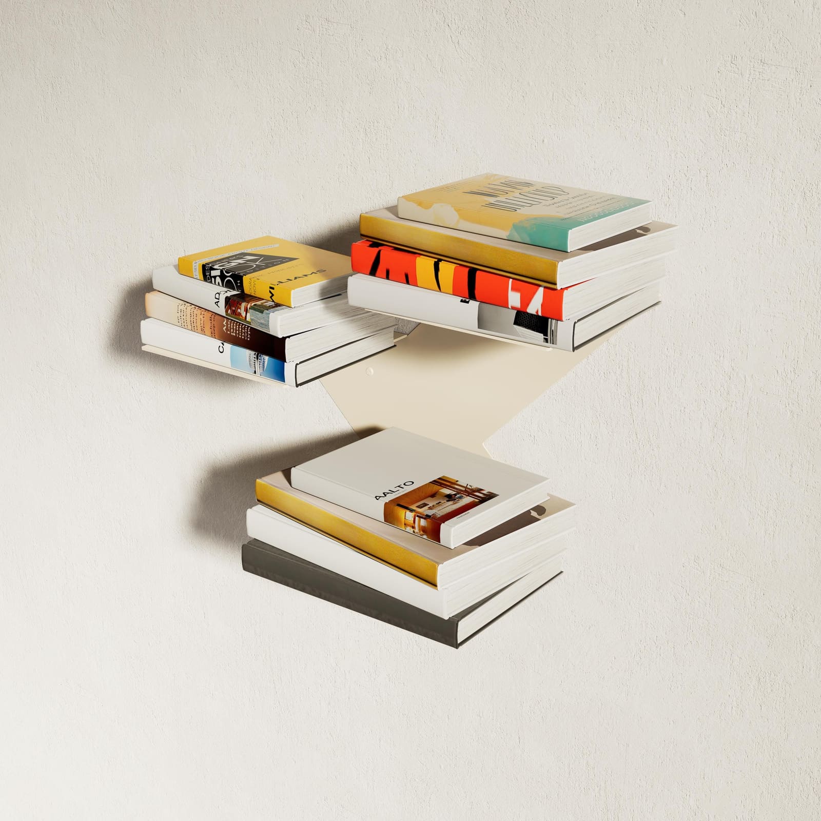 Raft Librash Mural Metalik Zigzag – punim artizanal çeliku nga AR-TI Atelier – foto 3