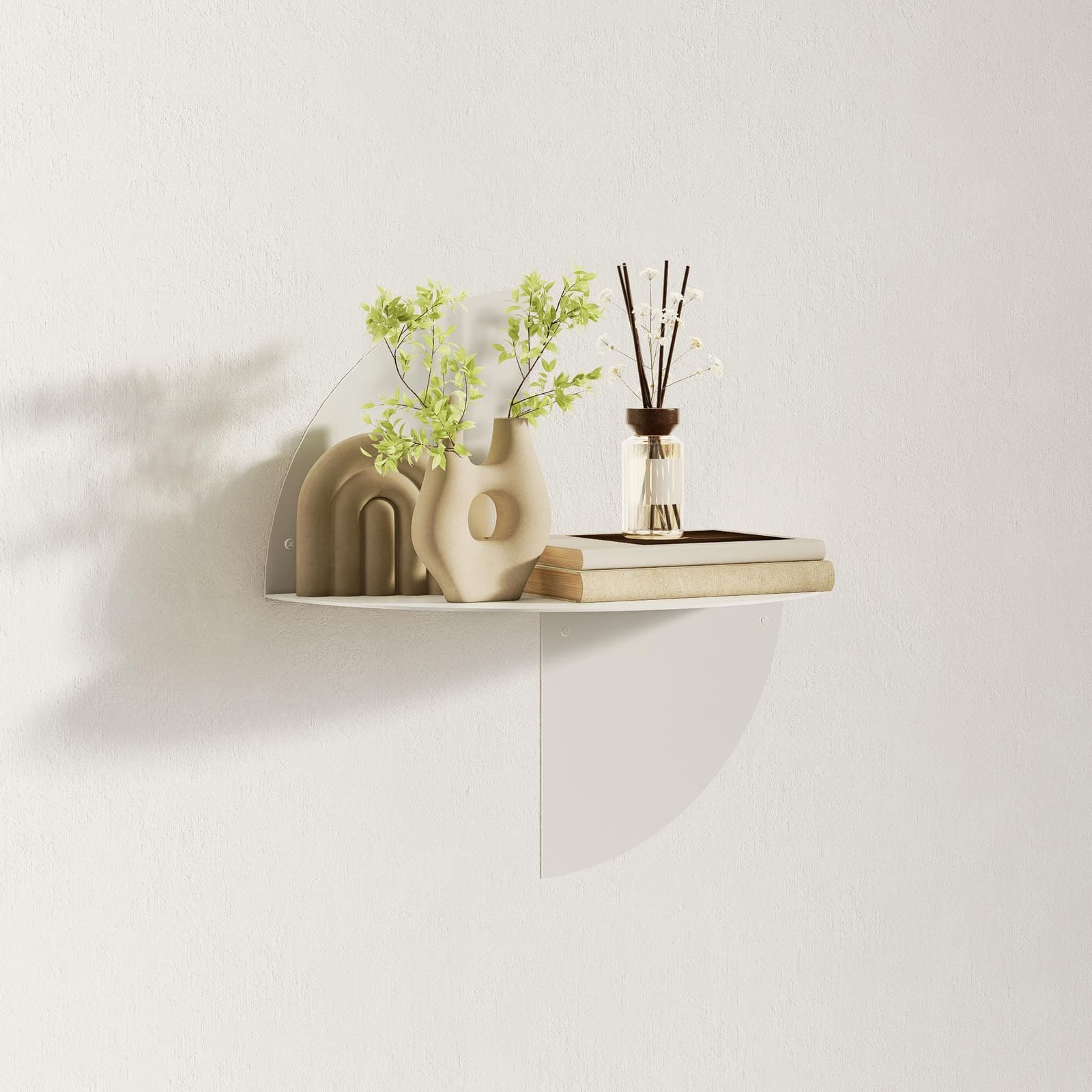 Raft Mural Metalik Gjysmërrethor · Modeli 3 – punim artizanal çeliku nga AR-TI Atelier – foto 3