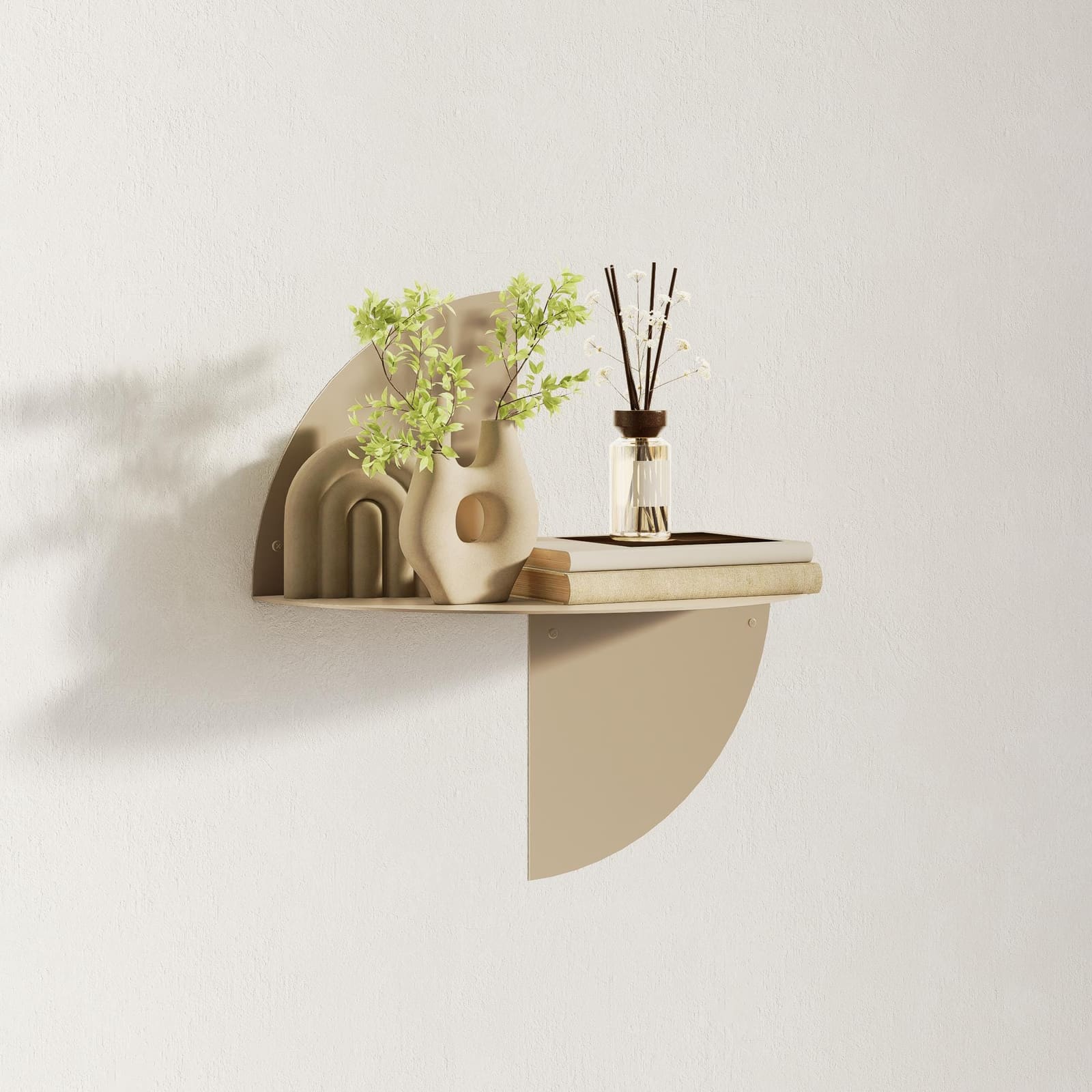 Raft Mural Metalik Gjysmërrethor · Modeli 3 – punim artizanal çeliku nga AR-TI Atelier – foto 6