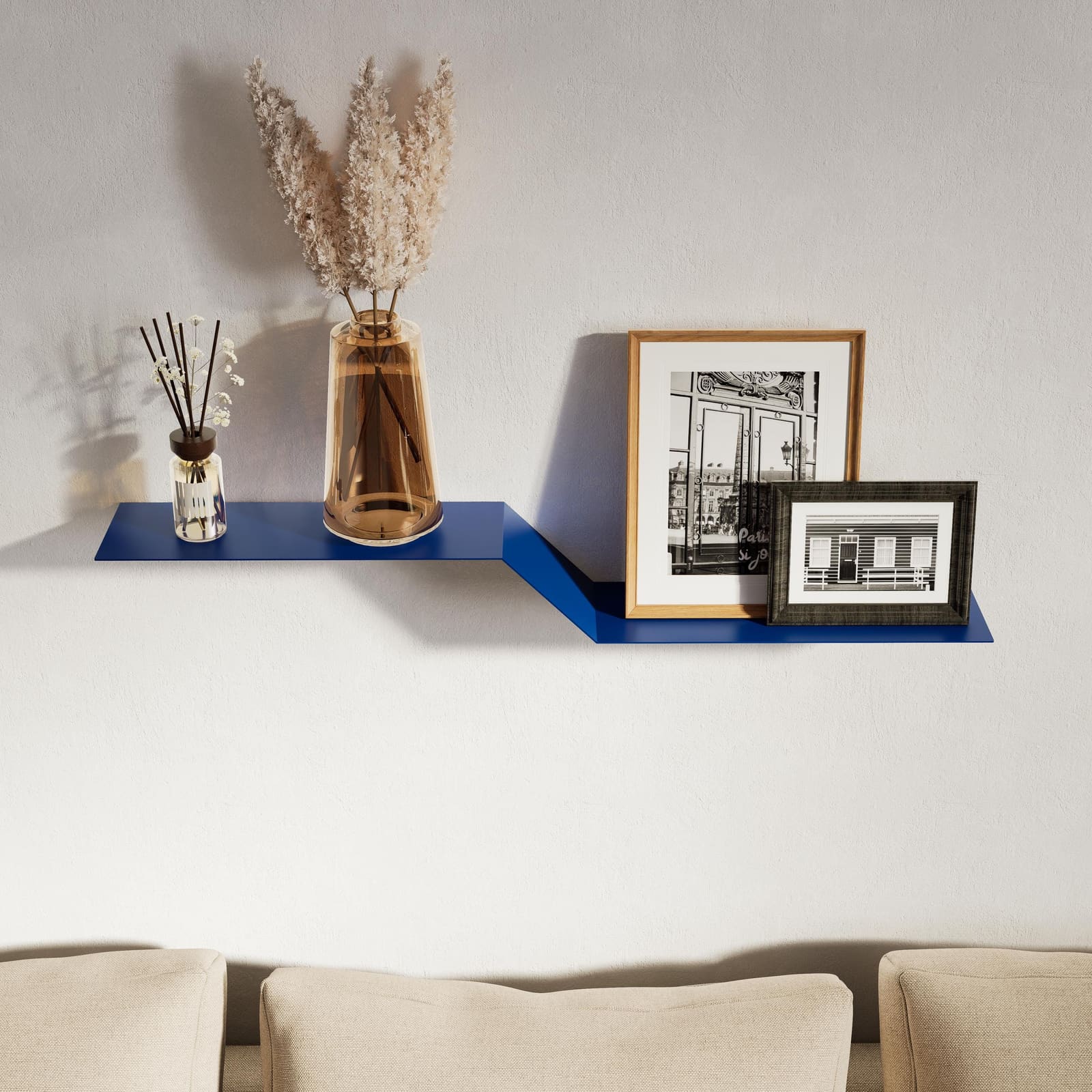 Raft Mural Metalik Minimalist · Modeli 2 – punim artizanal çeliku nga AR-TI Atelier – foto 7