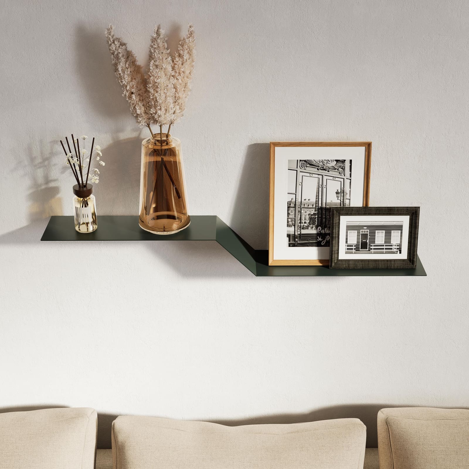 Raft Mural Metalik Minimalist · Modeli 2 – punim artizanal çeliku nga AR-TI Atelier – foto 8