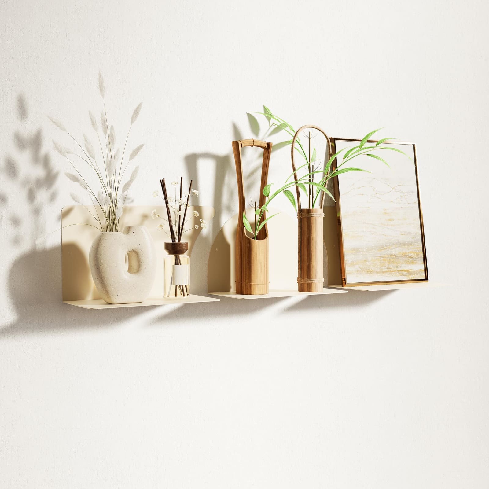 Rafte Murale Metalike Minimalist (Set 3 Copë) – punim artizanal çeliku nga AR-TI Atelier – foto 5